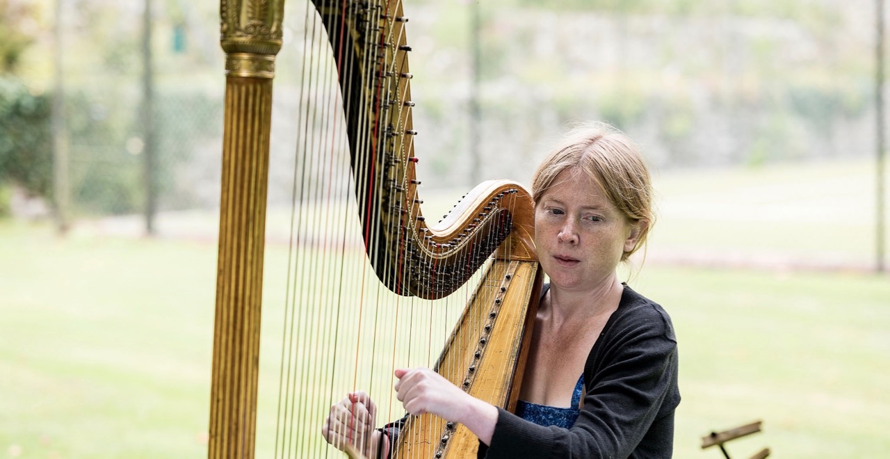 Katie McClaughry wedding harpist Dartmoor Devon